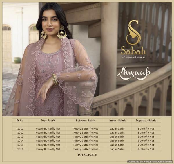 Sabah Khwaab Net Embroidery Designer Salwar Suit Collection